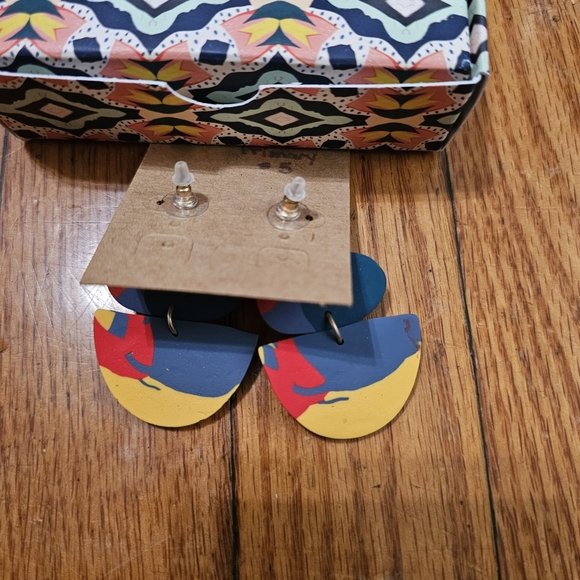 Plunder Primary Colors Statement Earrings - Picture 2 of 2